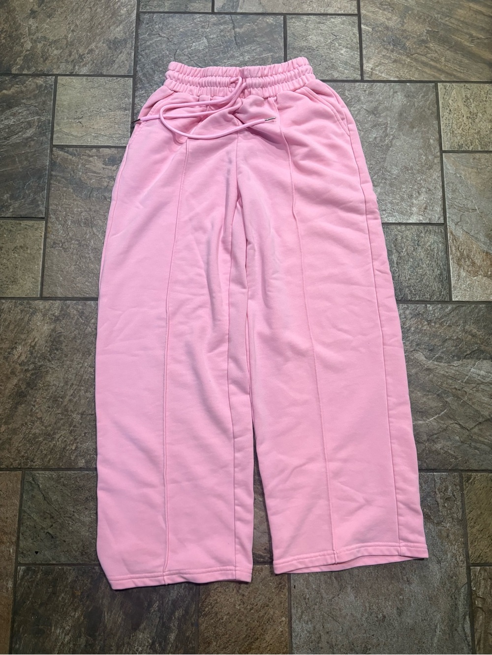 Womens Pink Drawstring Sweatpants